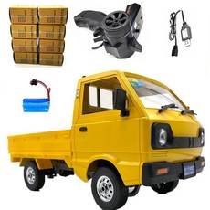 wpld12 WPL D12 1/10 2.4G 2WD 트럭 크롤러 오프로드 원격 제어 RC 자동차 차량 모델 장난감, [03] Yellow