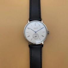 패션시계 NOMOS-Tangomat 601 기계식 시계 남성용 클래식 심플 라운드 대형 다이얼 포인터 방수 고급 스틸 남성