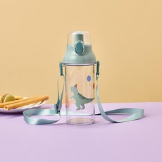모던하우스 파티디노 마시기편한 원터치 트라이탄 텀블러 450ml 어깨끈 포함 1개