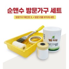 노루표 친환경 우드페인트 냉장고 욕실문페인트 문지방 화장실문페인트 방수페인트 칠하기, 퓨어 화이트 부자재 패키지, 1l, 1개