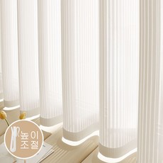 LINSHU 스트라이프 쉬폰 커튼 비침없는 도툼 두꺼운 내마모성