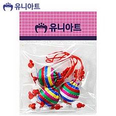 [비바_마켓]유니아트 (매듭) 3000 전통 복주머니 (빨강) (3개입) 공작놀이재료 미니복주머니 복주머니매듭 전통악세사리 공작놀이[부재시_문자요망]