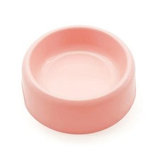 북유럽 스타일 반려동물 플라스틱 그릇 단색 원형 입 강아지 작은, 2.분홍색, 1개