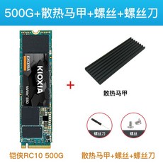 SSD메모리 (Toshiba)kioxia/갑옷 SSD500g RC10m.2고체 nvme pcie ssd데스크톱 노트북 SSD m2고체 판, 1MB, T03-500G스탠다드+방열 조끼+나사+드라이버