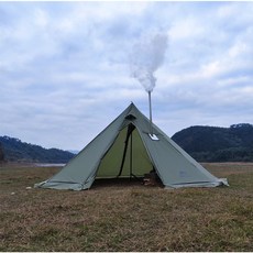 티피텐트 글램핑 화목난로 연통구멍 3인 4인 5인 6인 대형텐트, 아미그린 5-6인 5m, 아미그린 5-6인 5m