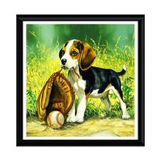 강아지보석십자수