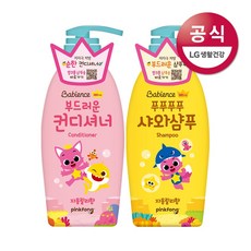 베비언스 [베비언스] 핑크퐁 푸푸푸푸 샤와샴푸380ml + 컨디셔너380ml 어린이샴푸, 1세트