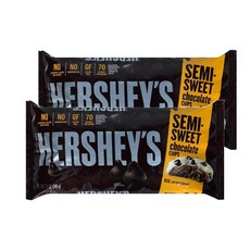 Hershey's Semi Sweet Chocolate Chips 허쉬 세미 스위트 초콜릿 칩 340g 2팩, 2개