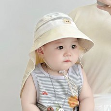 블랙체리 유아동 곰돌이 매쉬 썬햇 플랩캡 랙체리 유아동 곰돌이 매쉬 썬햇 플랩캡