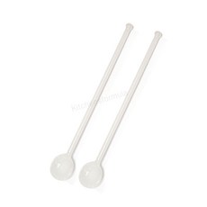 Bestra 홈카페 원형 롱 유리머들러, 원형 화이트, 2개