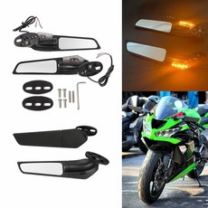 조정 가능한 회전 사이드 미러 야마하 R15V3 R25 R3 R1 R125 YZF 가와사키 ZX6R ZX10R 개조된 백미러 CBR 윈드 윙, 1)small sight glass