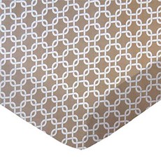 SheetWorld Fitted Bassinet Sheet 15 x 33 - Camel Links - Made in USA SheetWorld 장착 요람 시트 15 x 33-Cam, 1