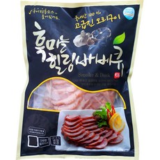 흑마늘 오리 훈제 바베큐 800g 힐링 슬라이스 대용량 국내산 (구이용 소스포함), 1개