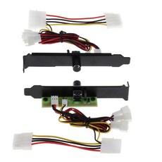 Zeyuan 2x 컴퓨터 팬 RPM 속도 컨트롤러 쿨러 키트 12V 전원 4pin PCI 후면 슬롯, 모델명
