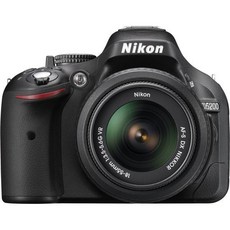 니콘 D5200 CMOS DSLR 18-55mm f/3.5-5.6 AF-S NIKKOR 줌렌즈 (레드) (제조사 단종), Black, w/ 18-55mm, Base - DSLR카메라