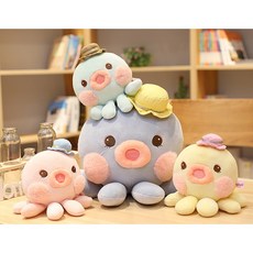 안고자는 모찌 애착 오구 중형 문어 인형 남자 여자 아기 어른이 20cm 30cm 40cm 문방구 봉제인형, 레이크블루
