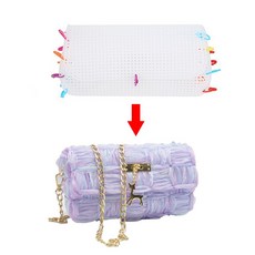 보조 편직 및 제직 플라스틱 메쉬 시트 셔닐 실 골드 벨벳 Diy 가방 액세서리 쉬운 니트 도우미|가방 부품 & 액세서리|