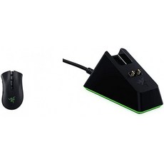 DeathAdder V2 Pro(20K DPI Focus + 센서 장착 Wireless Gaming Professional Mouse)와 Mouse Dock Chrom, 단일옵션, 단일옵션