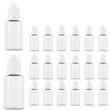 27리빙 휴대용 화장품 뾰족캡 소분공병 20개, 30ml 일자 뾰족 화이트 - 쿠오레제로