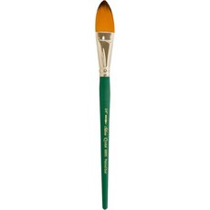 Silver Brush Limited 고양이 크리스탈 실버 브러시 리미티드 6809S3 4 뾰족한 타원형 혀 페인트 수채화 오일 사이즈 3 짧은 손잡이 Q1701031, 3/4 in, 1개