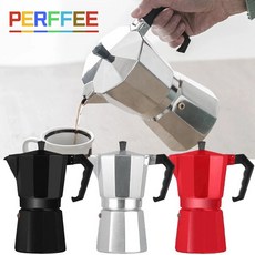 에쏘팟 메이커 Stovetop 모카 에스프레소 알루미늄 냄비 포트 클래식 이탈리아 커피, 01 Black 300ml, 1개