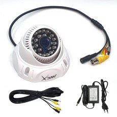 JWC CCTV 카메라 210만화소 적외선 X3D 실내 화이트 실내용, 카메라 X3D +아답타 1A + 케이블 10M - jwcdvr