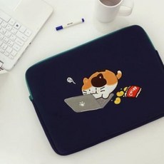 아트박스/모찌타운 모찌타운 까망 고양이 노트북 파우치 - 15인치, 본품