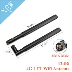 [해외] 4G LET WIFI 안테나 12DBI 이득 SMA 남성 무 지향성 안테나 라우터 727MHZ 모뎀 3G 4G GSM GPRS, 상세내용표시