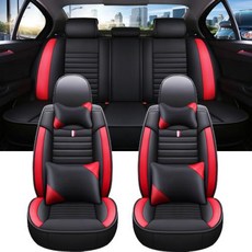 범용 자동차 시트 재규어 XF 오펠 아스트라 K J H 포드 Geely Coolray 인테리어 모든 모델, 8) Black Red 5 Seat, 1개