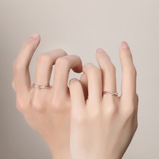 루미또와 써지컬 심플 오픈형 커플링 우정반지세트 2P