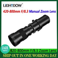 망원렌즈 호환 Lightdow 풀 프레임 중망원 프라임 렌즈 캐논 RF/EF/EF-S/EF-M 후지 XF 니콘 Z/F 소니 E M4/3 L 펜탁스용 F8.3 420-800mm, 05 소니 마운트, 02 Black, 05 소니 마운트