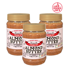 [Trader Joe's] [2+1] 트레이더조 무첨가 무가당 크런치 아몬드 버터 스프레드 잼 454g 3개 Crunchy Almond Butter No Salt