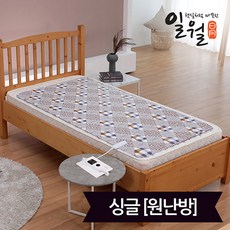 일월 체크브라운 워셔블 전기매트_싱글(90x180)_디지털(원난방), 단품