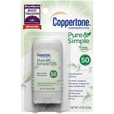 [미국직구] 코퍼톤 퓨어 앤 심플 워터프루프 선스틱 SPF50 13.9g 1개