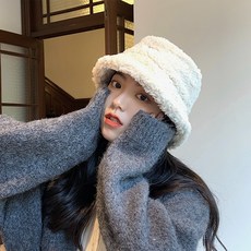 원직구 겨울플로피햇 모자 여성 가을 벙거지 캐쥬얼 램스울 트렌드 솔리드 무지 클로슈햇