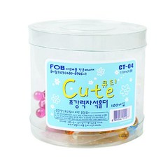 [포비]포비 CT-04 큐티자석홀더 대용량 소 11mm 100개입 오피스자석 자석 크리스탈자석 책상정리용품 책상자석, 1, 빠른출고