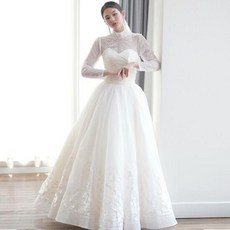 아트박스/숲속드레스 진주비즈소매 셀프웨딩드레스(S~4XL코르셋)본식 스몰웨딩 빅사이즈 스냅촬영 리마인드