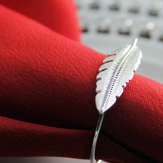 냅킨링 슬림 리프 실버 Napkin Ring Slim Leaf Silver, 1세트, 1개