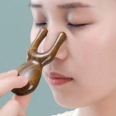 다사주라 부비동 마사지기 얼굴 괄사 코막힘 지압기 코빗, 브라운, 1개