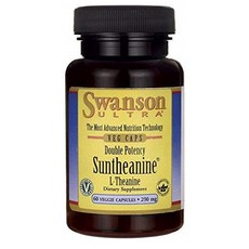 스완슨 엘 테아닌 60정 Swanson Amino Acid Double Potency Suntheanine L-Theanine 200 Milligrams 60 Veg Capsules, 1세트, 1set