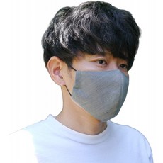 미카와 목면 입체 천 마스크 일제 빨 2 장 세트 남성 남성 (2 색 (네이비 × 그레이))