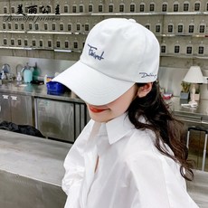 Beautiful 모자 여 일 은 심 플 하 게 잘 어 울 려 얼굴 을 드 러 내 는 작은 여름 차양 캡 판 베 이 직 선 남 포 화이트 (F - 모자)