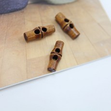 대나무단추/떡볶이단추/코트/가디건/부자재/프렌즈얀, 밤색  35mm