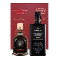 비엔트레이드 [바르베라] 로렌조 올리브오일 500ml+두에비토리에 딸기 발사믹비네거 50년산 250ml 세트, 로렌조NO.1올리브오일+딸기발사믹비네거50년산