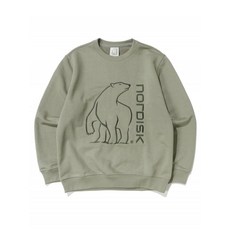 남자 여자 맨투맨 스웨트 셔츠 노르디스크 빅 폴라베어 맨투맨_Light Khaki