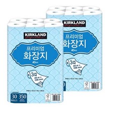 커클랜드 프리미엄 3겹 화장지 40mx30롤x2팩 두루마리 두루말이 먼지안나는 천연펄프 무형광 유한킴벌리 코스트코 두꺼운 화장실 대용량 먼지없는 롤휴지 집들이선물, 2팩, 30롤