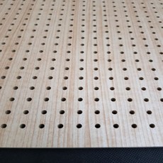 MDF 타공보드(방염처리) 9x1200x2400mm 흡음 방음합판 목재 엠디에프 인테리어, 오크