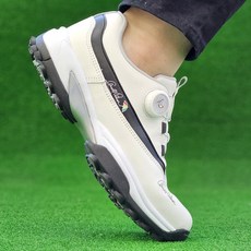 아놀드파마 천연 소가죽 보아 다이얼 남자 발편한 스파이크리스 골프화