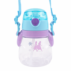엘사안나 어깨끈 투명소프트빨대물통440ml/여아빨대물병, 1개