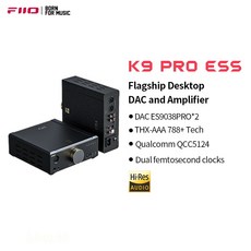 FiiO K9 Pro ESS 데스크탑 헤드폰 앰프 블루투스 AMP USB DAC DSD 디코더 AK4499/ES9038PRO * 2 칩, 2.ESS EU - ifizendacsignaturev2